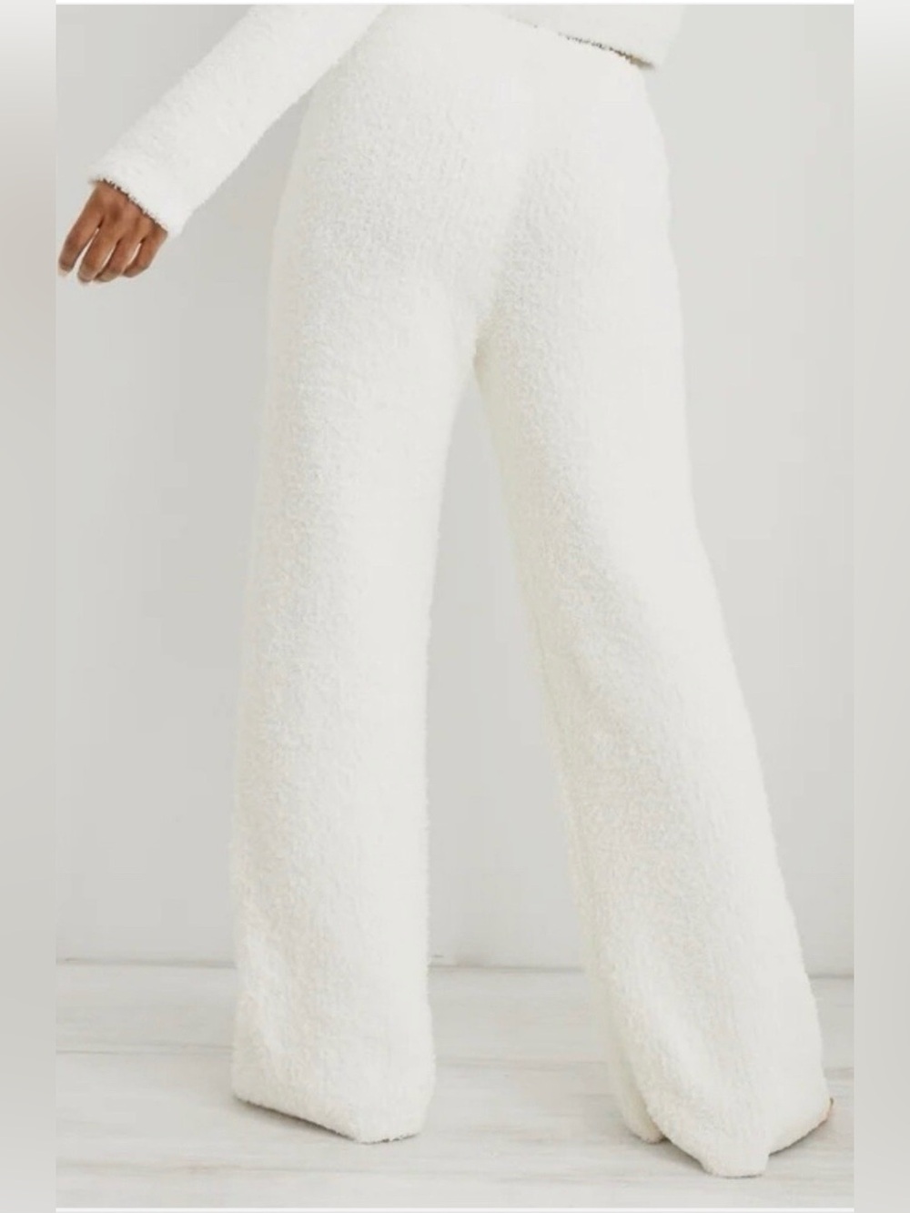 Aerie Women’s Marshmallow Lounge Stretch Pants White /Cream Soft & Fuzzy Size XL